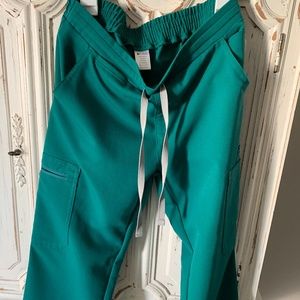 Figs Hunter Green XS Yola scrub pant